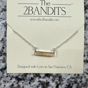 2Bandits Silver and Gold Bar Necklace